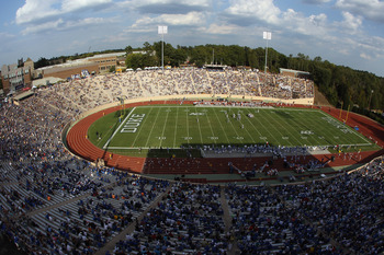 DURHAM, NC - SEPTEMBER 25:  A general view of the Army Black Knights versus the Duke Blue Devils at Wallace Wade Stadium on September 25, 2010 in Durham, North Carolina.  (Photo by Streeter Lecka/Getty Images)