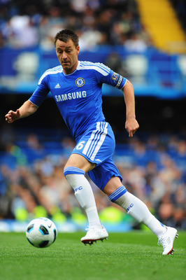 LONDON, ENGLAND - MAY 15:  John Terry of Chelsea in action during the Barclays Premier League match between Chelsea and Newcastle United at Stamford Bridge on May 15, 2011 in London, England.  (Photo by Mike Hewitt/Getty Images)