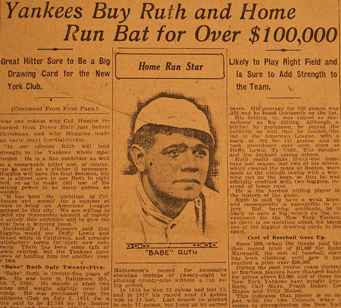 Babe Ruth started a no-hitter for the Red Sox on this day in 1917