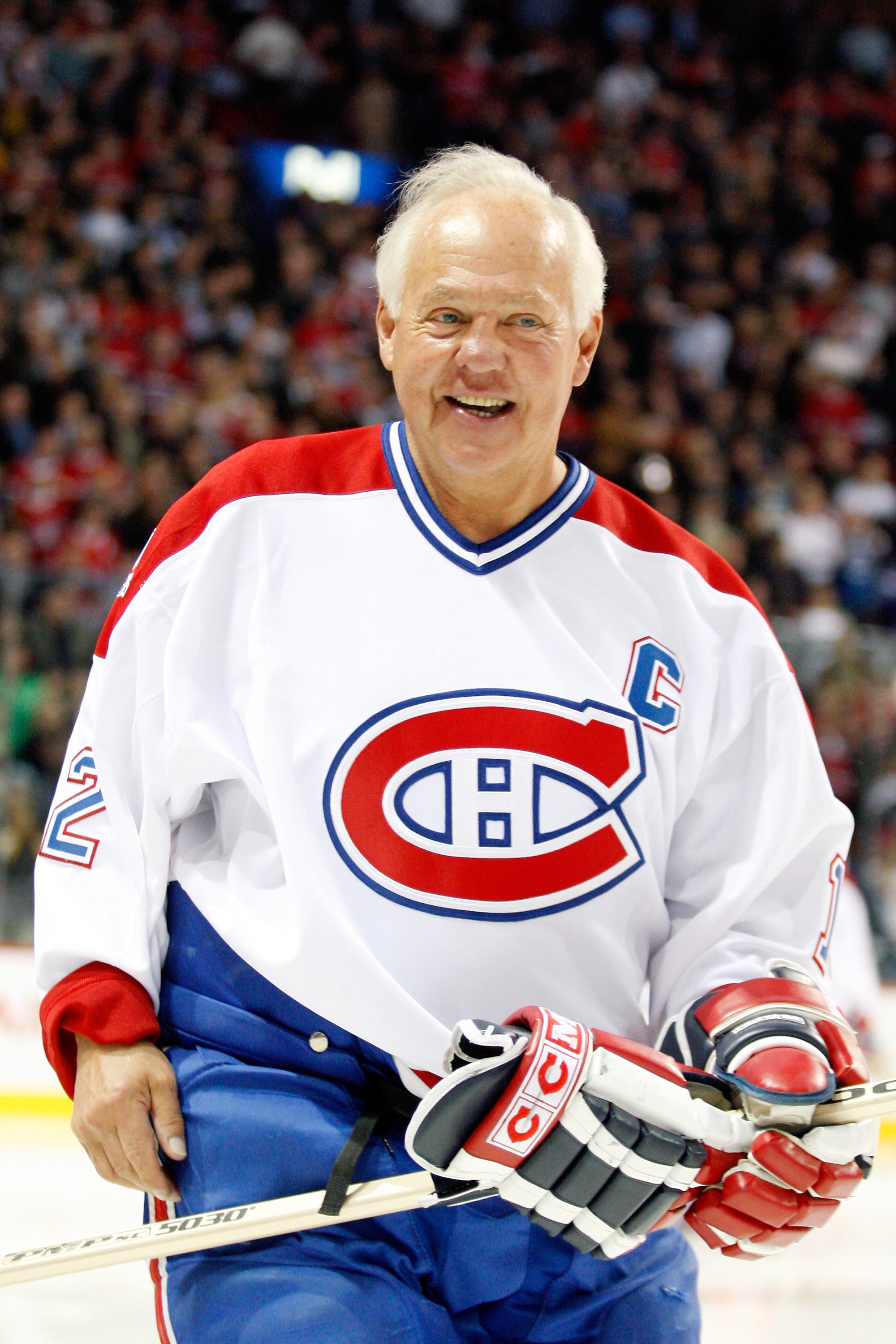 MONTREAL- DECEMBER 4:  Former Montreal Canadien Yvan Cournoyer skates during the Centennial Celebration ceremonies prior to the NHL game between the Montreal Canadiens and Boston Bruins on December 4, 2009 at the Bell Centre in Montreal, Quebec, Canada.