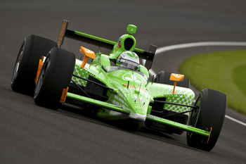 INDIANAPOLIS - MAY 21: Townsend Bell driver of the #99 Chip Ganassi Racing Sam Schmidt Motorsports Dallara Honda during practice for the IZOD IndyCar Series 94th running of the Indianapolis 500 at the Indianapolis Motor Speedway on May 21, 2010 in Indian