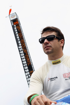 INDIANAPOLIS, IN - MAY 21: Oriol Servia, driver of the #2 Telemundo Newman/Haas Racing Dallara Honda, waits for his turn during qualifying for the Indianapolis 500 on May 21, 2011 at Indianapolis Motor Speedway in Indianapolis, Indiana. (Photo by Jamie