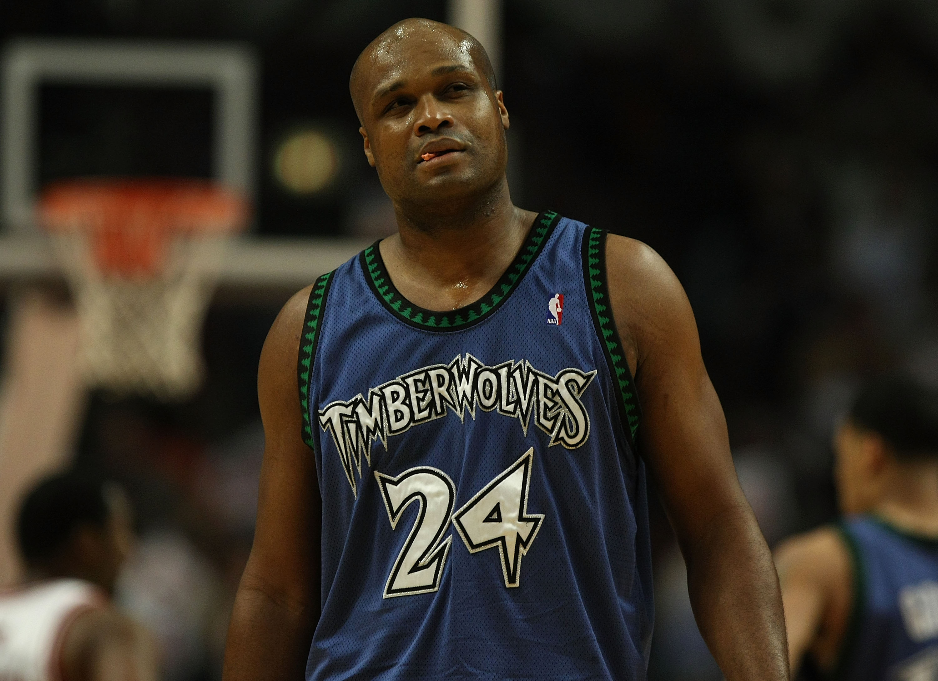 CHICAGO - JANUARY 29:  Antoine Walker #24 of the Minnesota Timberwolves walks up the court after being called for a foul against the Chicago Bulls January 29, 2008 at the United Center in Chicago, Illinois. NOTE TO USER: User expressly acknowledges and ag