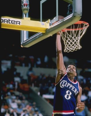 Marques Johnson of the Los Angeles Clippers goes up for two.