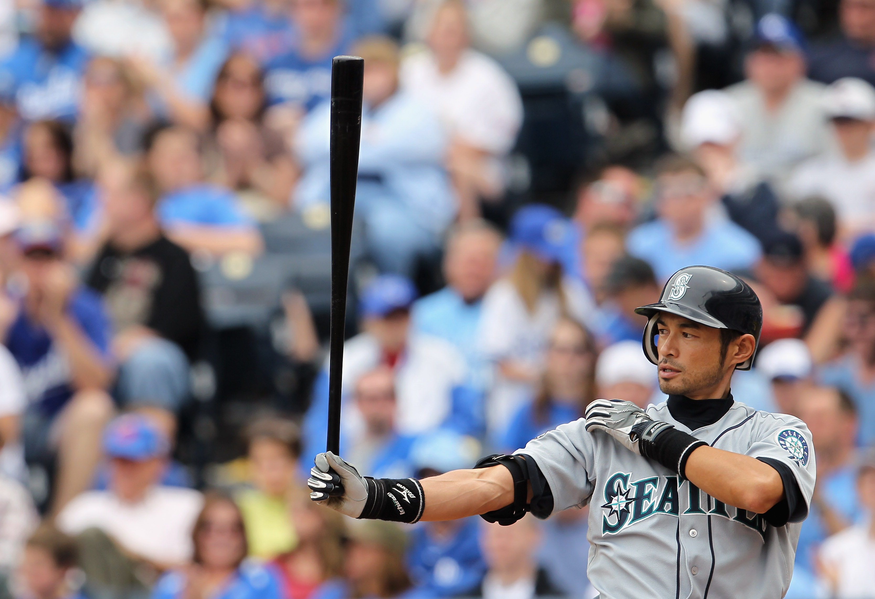 31 Jul 2004: Seattle Mariners right fielder Ichiro Suzuki (51) during an at  bat in a game against the Anaheim Angels played on July 31, 2004 at Angel  Stadium of Anaheim in