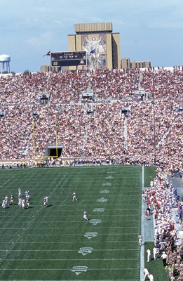 Download Notre Dame Football Field Touchdown Jesus Gif
