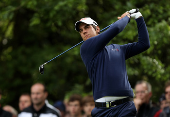 VIRGINIA WATER, ENGLAND - MAY 27:  Matteo Manassero of Italy tees off during the second round of the BMW PGA Championship at the Wentworth Club on May 27, 2011 in Virginia Water, England.  (Photo by Ian Walton/Getty Images)