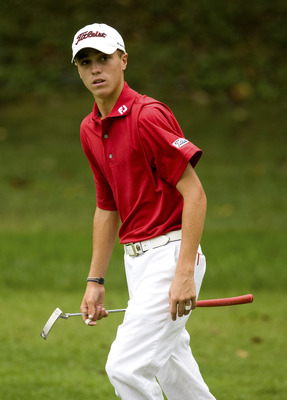GREENSBORO, NC - AUGUST 22: Justin Thomas walks up the 10th hole after hitting his approach shot during the third round of the Wyndham Championship at Sedgefield Country Club  on August 22, 2009 in Greensboro, North Carolina. (Photo by Chris Keane/Getty I