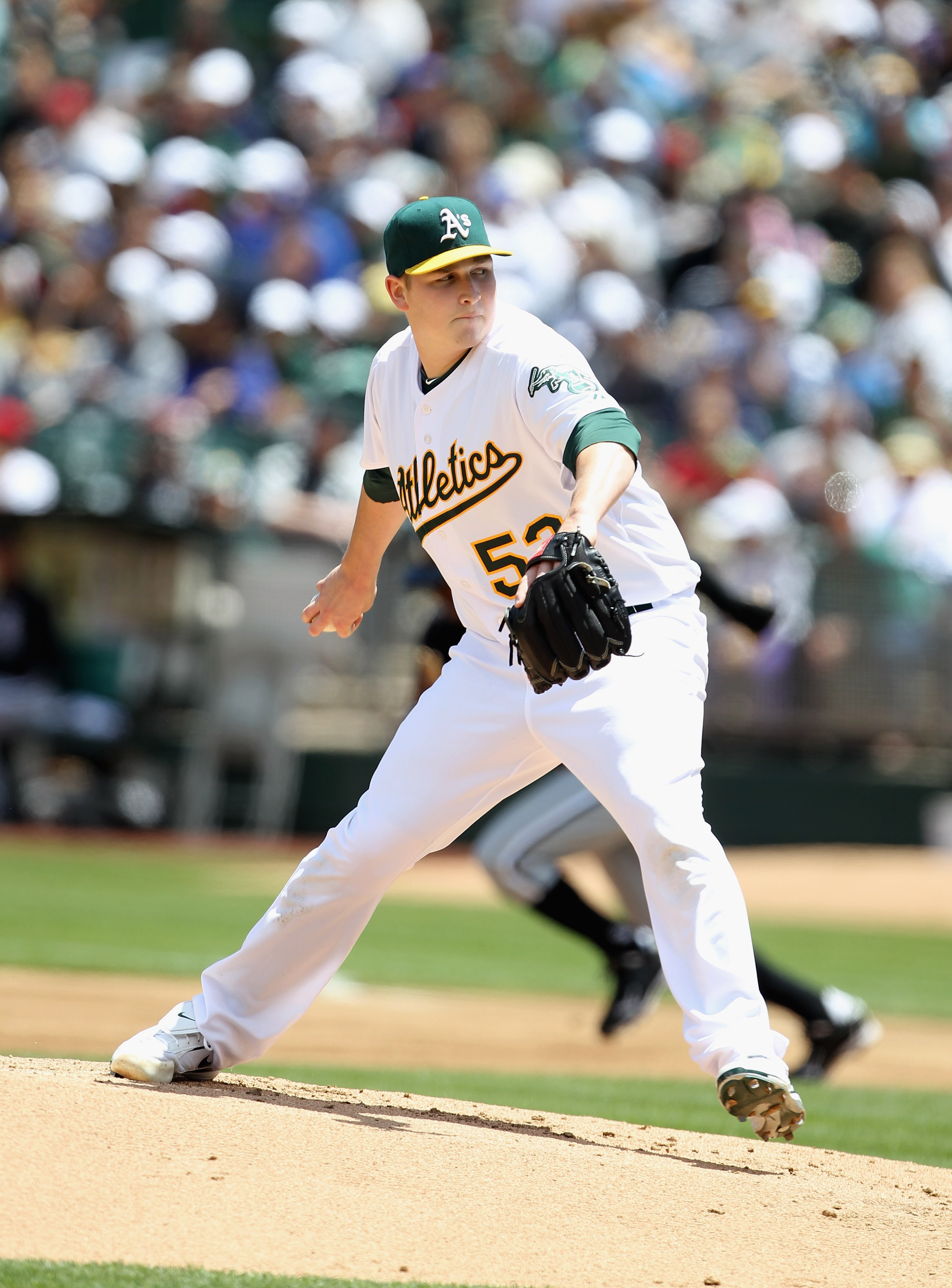 OAKLAND, CA - MAY 15: Trevor Cahill #53 of the Oakland Athletics in action against the Chicago White Sox at Oakland-Alameda County Coliseum on May 15, 2011 in Oakland, California. (Photo by Ezra Shaw/Getty Images)