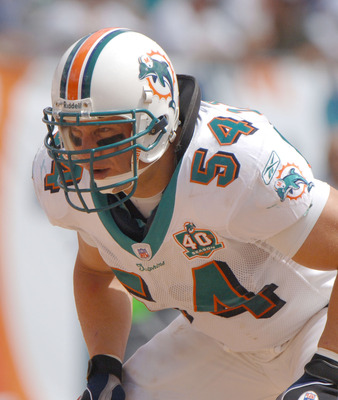 NFL Miami Dolphins Zach Thomas Premier White Jersey 