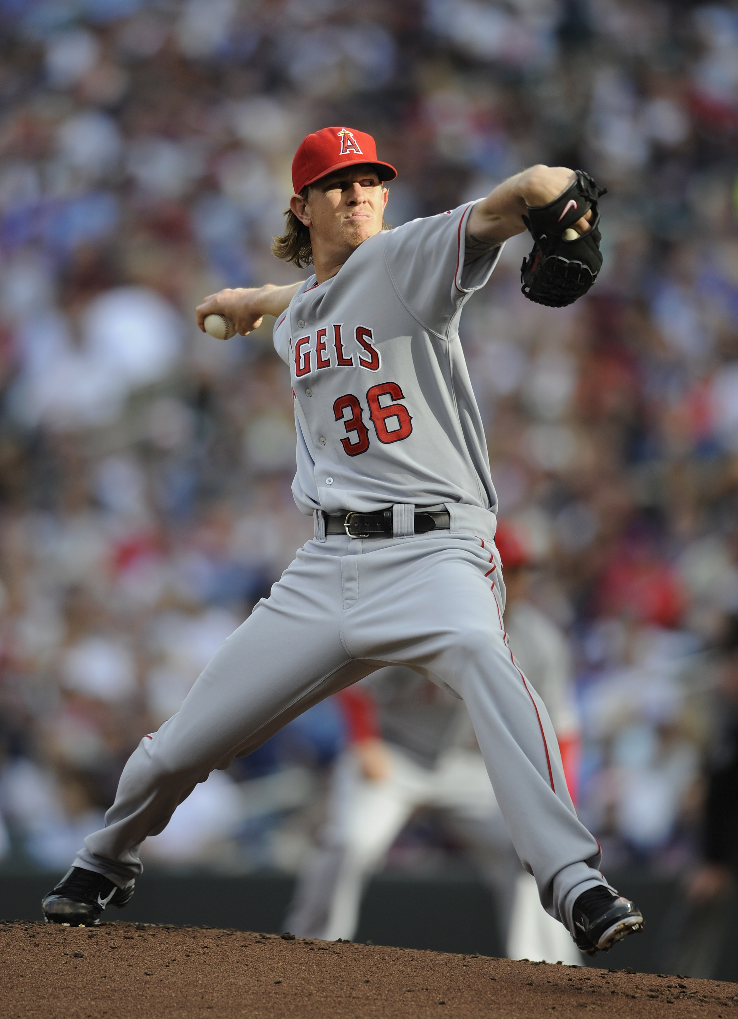 July 24, 2016: Los Angeles Angels starting pitcher Tim Lincecum (55)  delivers a pitch delivers a pitch during the Major League Baseball game  between the Los Angeles Angels of Anaheim and the