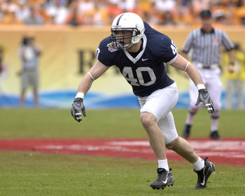 Penn State linebacker Dan Connor during the 2007 Outback Bowl between Penn State and Tennessee at Raymond James Stadium in Tampa, Florida on January 1, 2007. (Photo by A. Messerschmidt/Getty Images) *** Local Caption ***