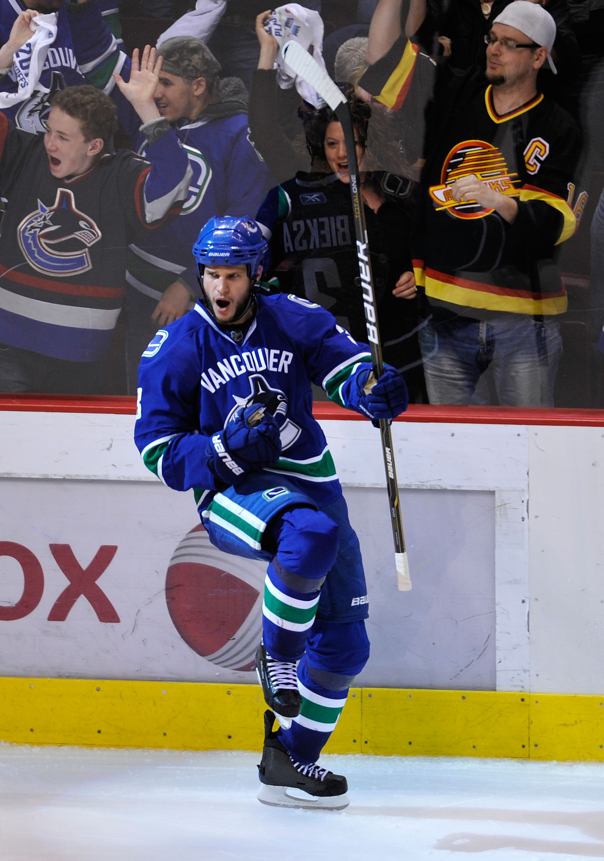 Kevin Bieksa celebrating retirement with Canucks