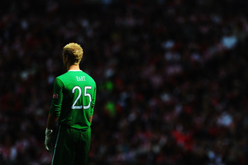 LONDON, ENGLAND - MAY 14:  Joe Hart of Manchester City is seen during the FA Cup sponsored by E.ON Final match between Manchester City and Stoke City at Wembley Stadium on May 14, 2011 in London, England.  (Photo by Mike Hewitt/Getty Images)