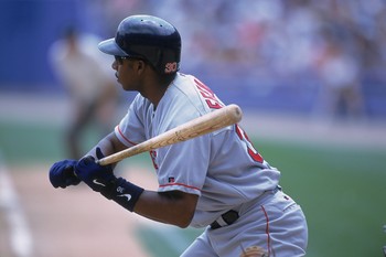 21 Jul 2001:  Jose Offerman #30 of the Boston Red Sox at bat during the game against the Chicago White Sox at Comiskey Park in Chicago, Illinois. The White Sox defeated the Red Sox 10-3.Mandatory Credit: Jonathan Daniel  /Allsport