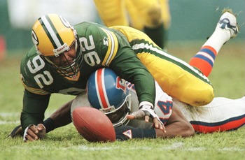 Reggie White in Action Green Bay Packers 8 x 10 Football Photo