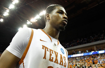 TULSA, OK - MARCH 20:  Tristan Thompson #13 of the Texas Longhorns walks off the court after their 70-69 loss to the Arizona Wildcats in the third round of the 2011 NCAA men's basketball tournament at BOK Center on March 20, 2011 in Tulsa, Oklahoma.  (Pho