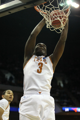 TULSA, OK - MARCH 20:  Jordan Hamilton #3 of the Texas Longhorns dunks the ball against the Arizona Wildcats during the third round of the 2011 NCAA men's basketball tournament at BOK Center on March 20, 2011 in Tulsa, Oklahoma.  (Photo by Ronald Martinez