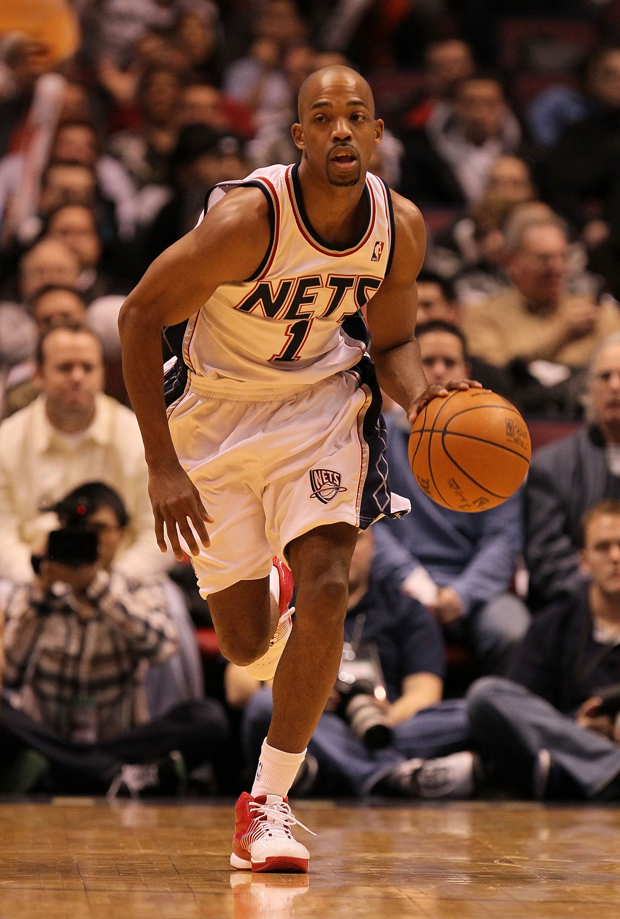 EAST RUTHERFORD, NJ - DECEMBER 16:  Rafer Alston #1 of the New Jersey Nets in action against The Utah Jazz during their game on December 16th, 2009 at The Izod Center in East Rutherford, New Jersey.  NOTE TO USER: User expressly acknowledges and agrees th