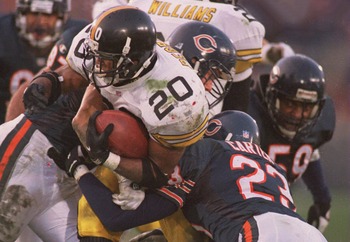 1995 Yancey Thigpen Game Worn Pittsburgh Steelers Helmet - Photo, Lot  #53121