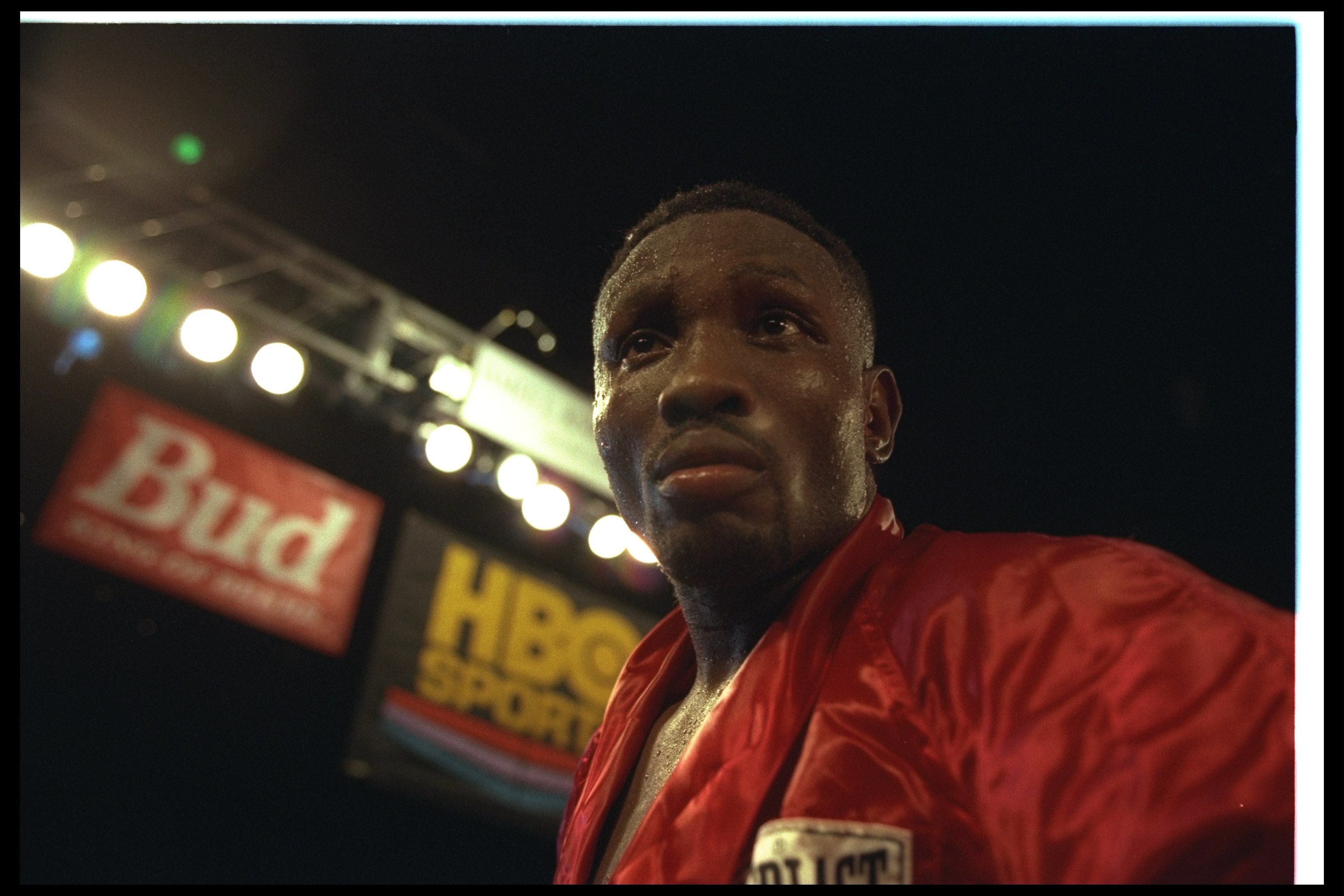 20 Sep 1996: Pernell Whitaker looks on during a bout against Wilfredo Rivera at the James L. Knight Center in Miami, Florida. Whitaker won the fight in twelve rounds. Mandatory Credit: Al Bello/Allsport