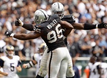 Kamerion Wimbley led the Raiders in sacks in 2010.