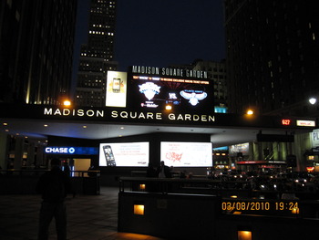 Outside Madison Square Garden