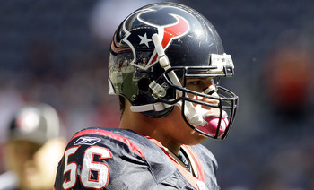 NFL prospect and former USC linebacker Brian Cushing in action