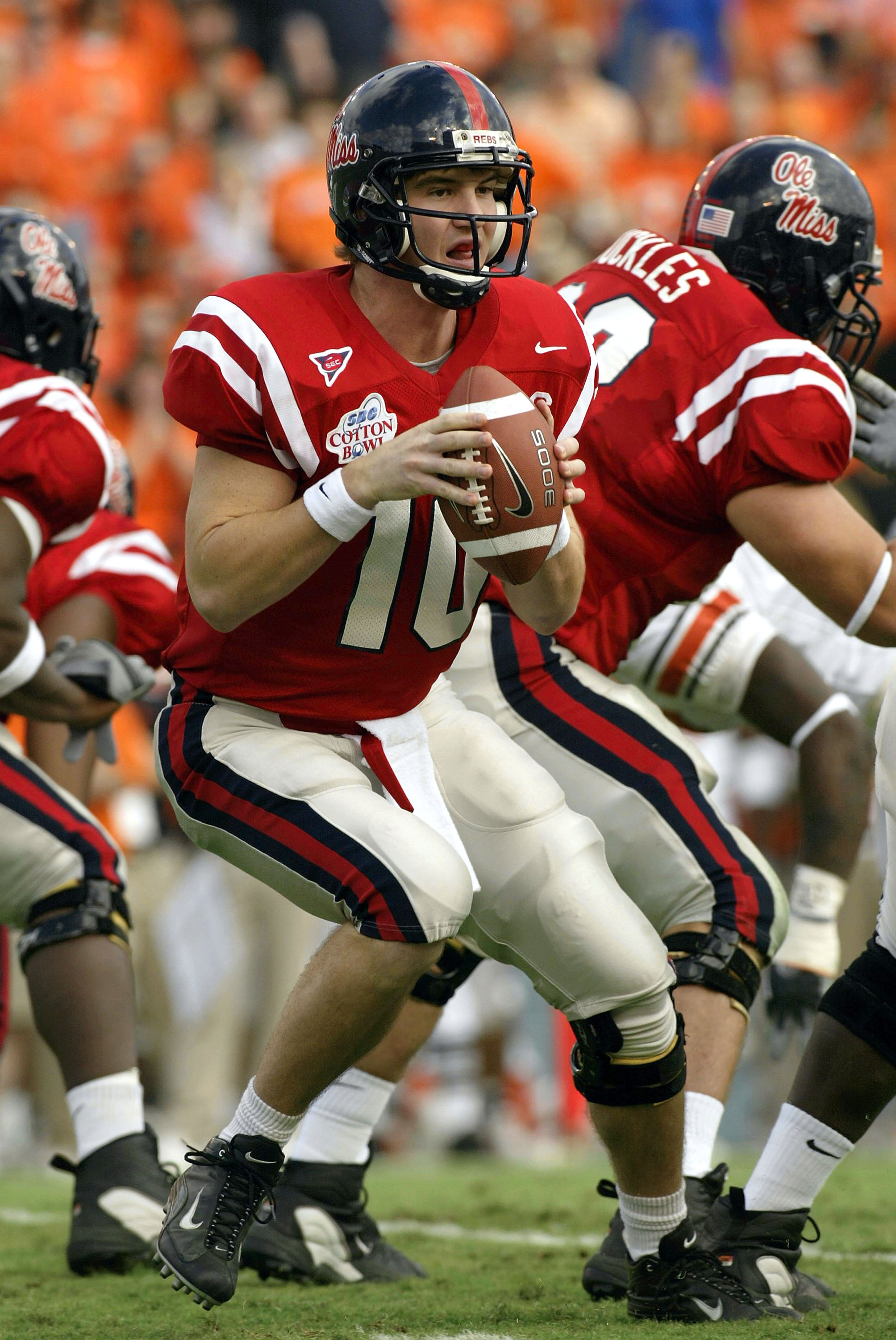 Ole Miss Rebels #10 Eli Manning Red NCAA College Football Jersey