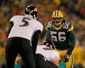 Green Bay Packers rookie linebacker Nick Barnett looks to make a play