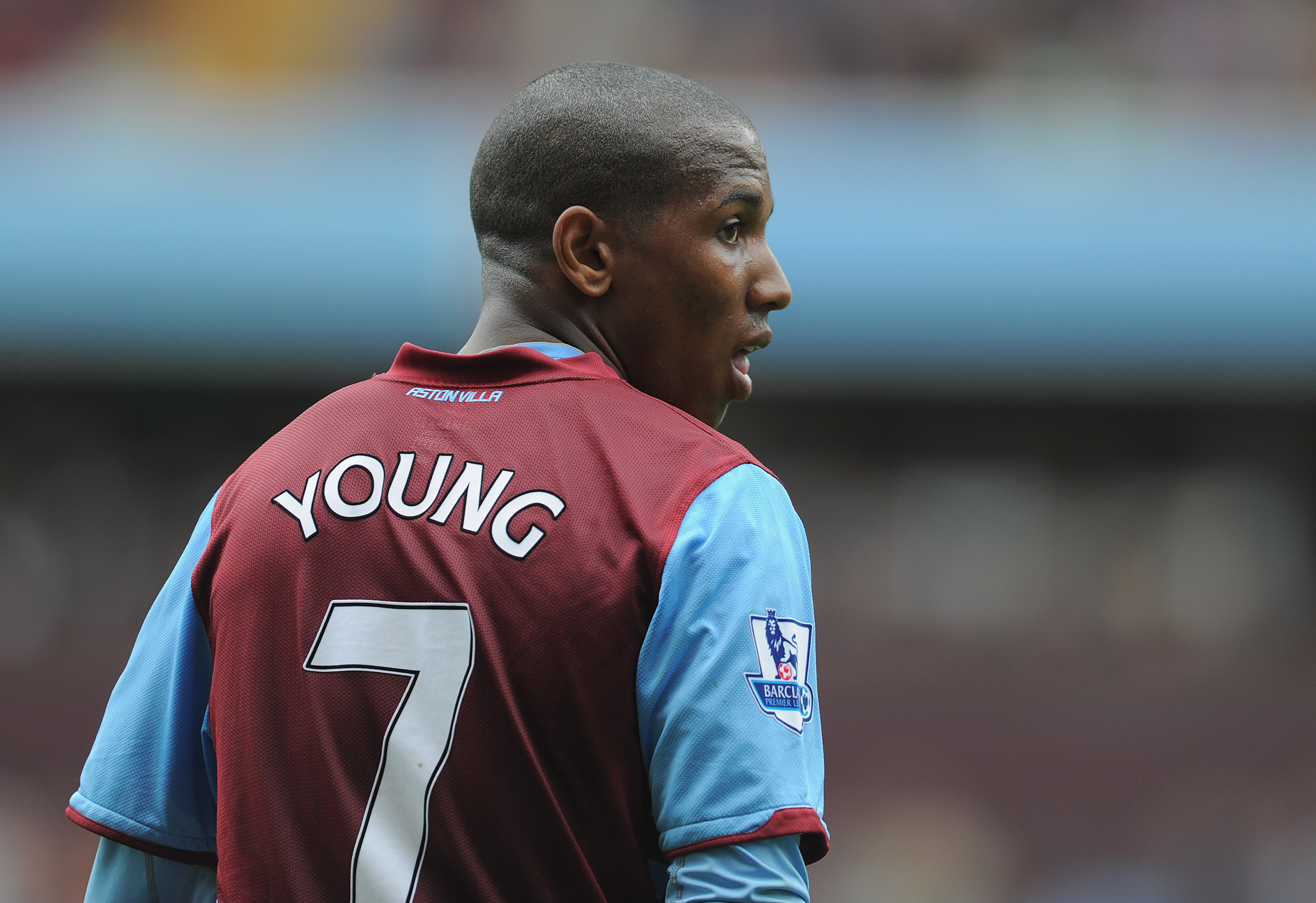 BIRMINGHAM, ENGLAND - MAY 07:  Ashley Young of Villa looks on during the Barclays Premier League match between Aston Villa and Wigan Athletic on May 7, 2011 in Birmingham, England.  (Photo by Michael Regan/Getty Images)