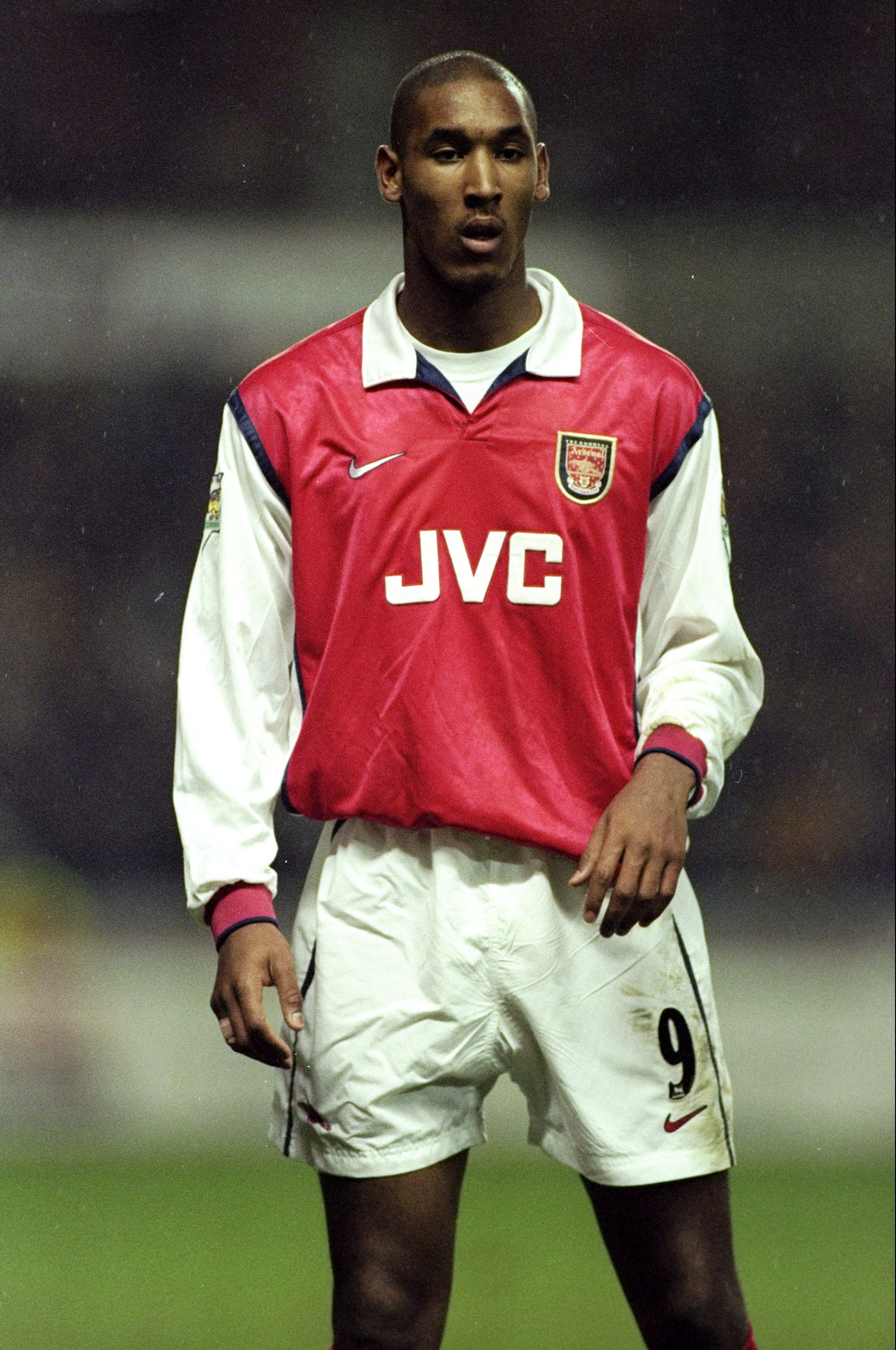 24 Jan 1999:  Nicolas Anelka of Arsenal in action during the AXA FA Cup 4th Round match against Wolverhampton Wanderers played at Molineux in Wolverhampton, England.  The match finished in a 1-2 win for Arsenal. \ Mandatory Credit: Laurence Griffiths /All