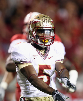 RALEIGH, NC - OCTOBER 28:  Greg Reid #5 of the Florida State Seminoles against the North Carolina State Wolfpack during their game at Carter-Finley Stadium on October 28, 2010 in Raleigh, North Carolina.  (Photo by Streeter Lecka/Getty Images)