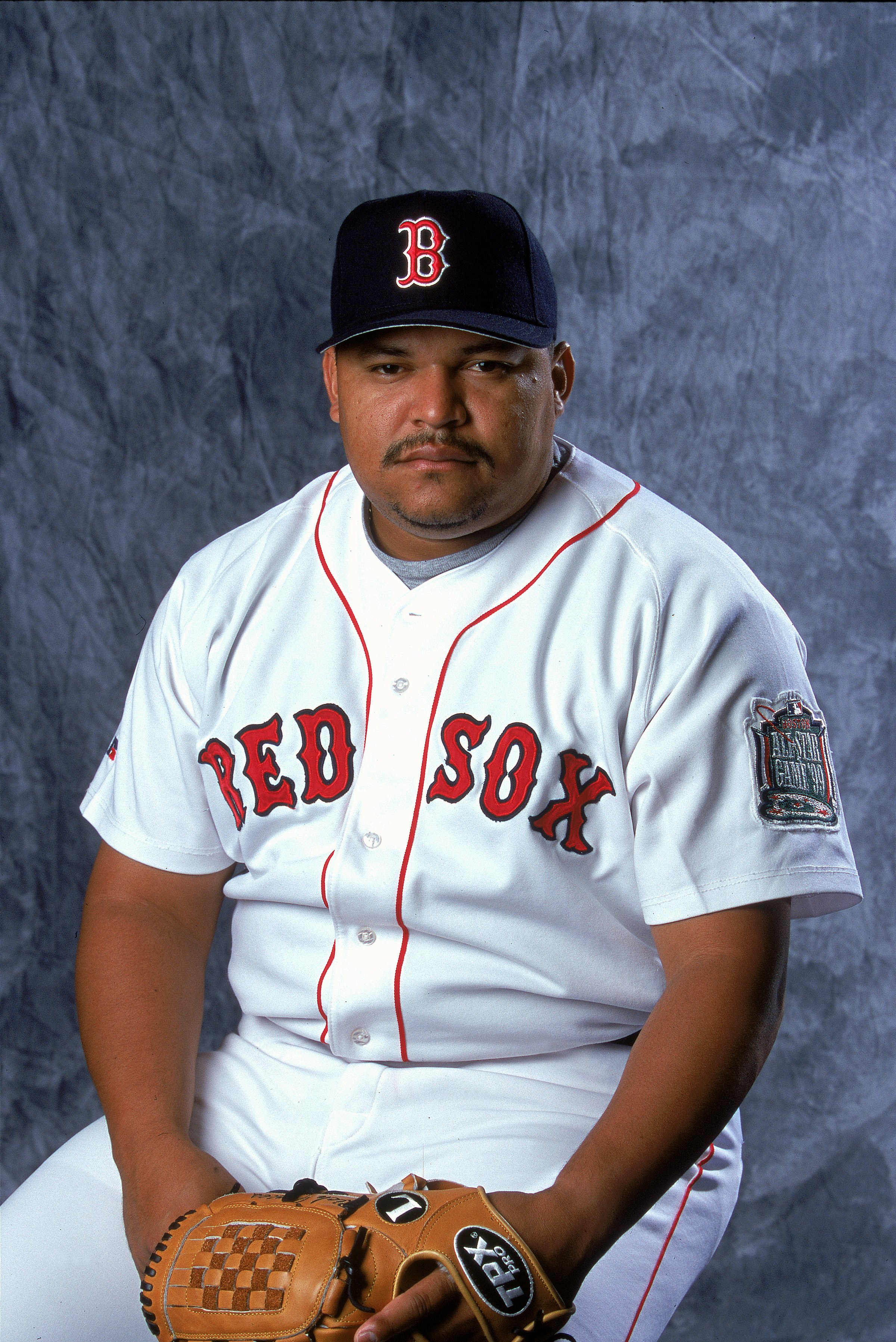 27 Feb 2000:  Pitcher Rich Garces #34 of the Boston Red Sox poses for a studio portrait during Spring Training Photo Day in Fort Myers, Florida. Mandatory Credit: Ezra O. Shaw  /Allsport