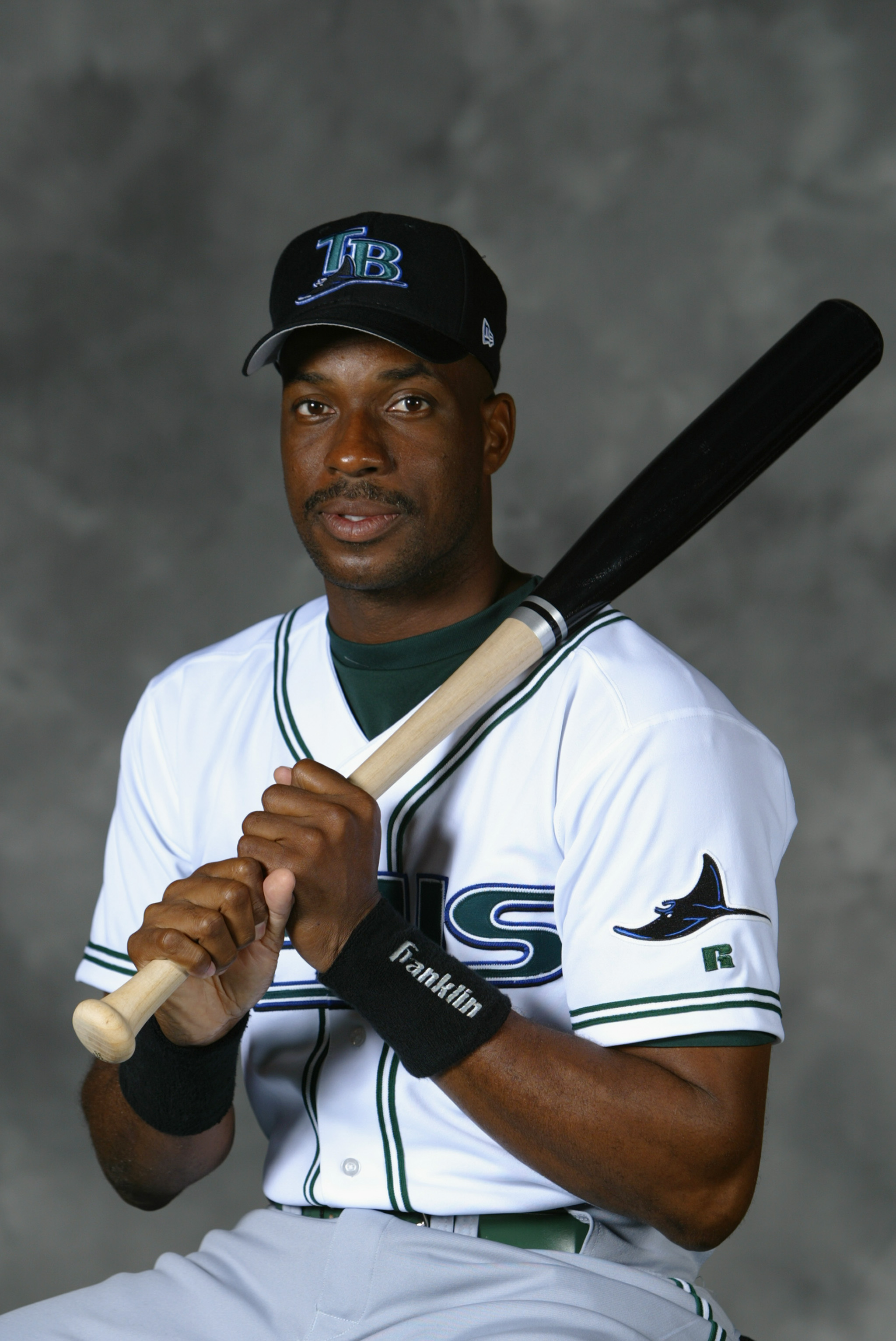 ST. PETERSBURG, FL - FEBRUARY 23:  Fred McGriff #29 of the Tampa Bay Devil Rays poses for a portrait on February 23, 2004 at the Devil Rays spring training complex in St. Petersburg, Florida.  (Photo by Ezra Shaw/Getty Images)