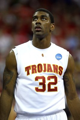 OMAHA, NE - MARCH 20: O.J. Mayo #32 of the USC Trojans against the Kansas State Wildcats during the Midwest Region first round of the 2008 NCAA Men's Basketball Tournament on March 20, 2008 at the Qwest Center in Omaha, Nebraska. Kansas State won 80-67.
