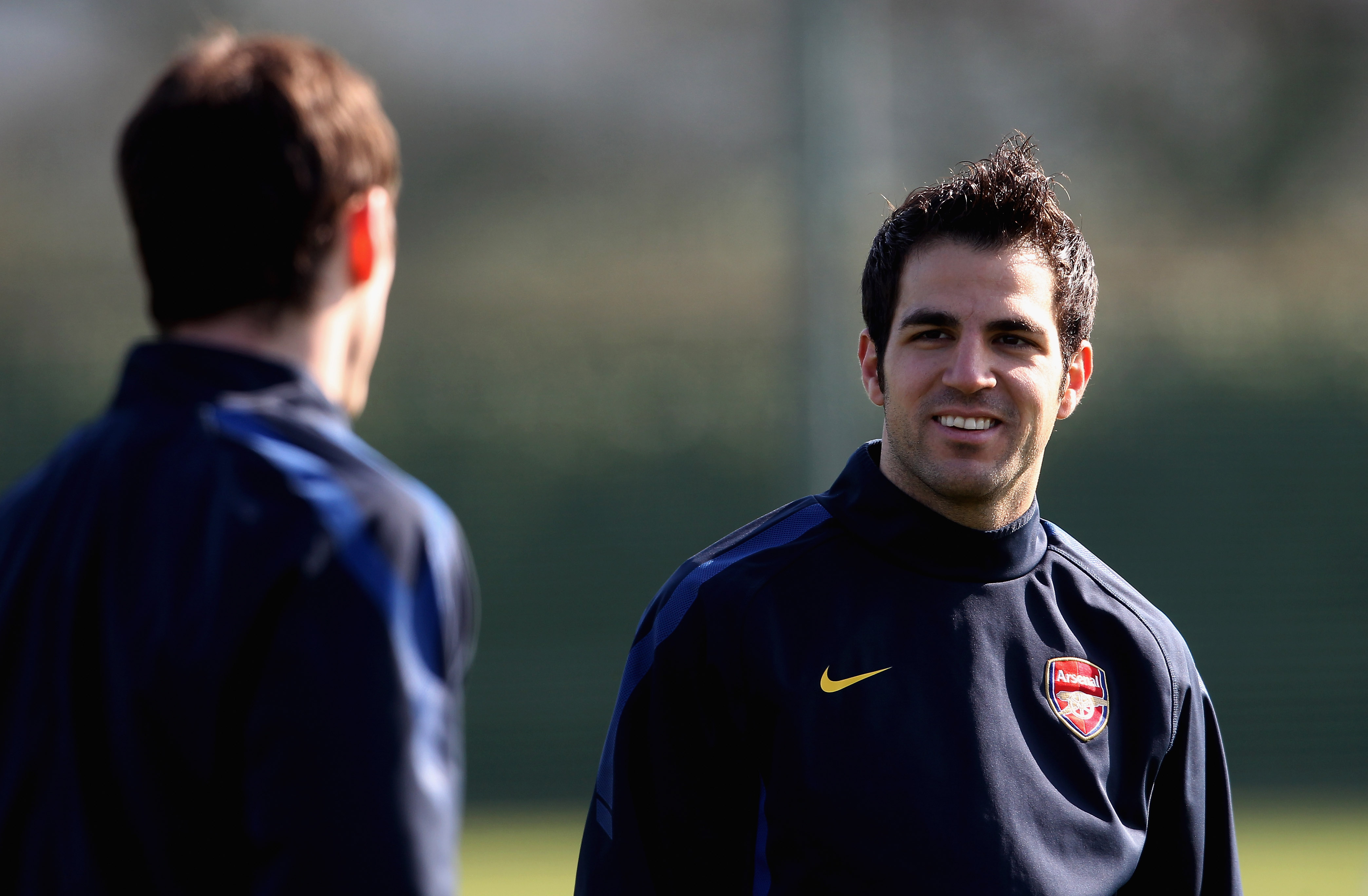 ST ALBANS, ENGLAND - MARCH 07:  Cesc Fabregas of Arsenal during a training session ahead of the UEFA Champions League Round of 16 second leg match against Barcelona at London Colney on March 7, 2011 in St Albans, England.  (Photo by Scott Heavey/Getty Ima