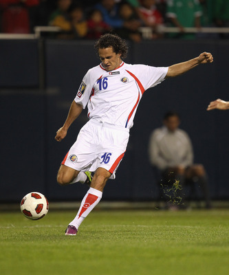 CHICAGO, IL - JUNE 12: Marco Urena #16 of Costa Rica fires a shot for a goal against Mexico during a CONCACAF Gold Cup 2011 match at Soldier Field on June 12, 2011 in Chicago, Illinois. Mexico defeated Costa Rica 4-1. (Photo by Jonathan Daniel/Getty Image