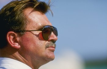 27 Dec 1987:  A portrait of head coach Mike Ditka of the Chicago Bears during the Bears 6-3 victory over the Los Angeles Raiders at the Los Angeles Memorial Coliseum in Los Angeles, California.  Mandatory Credit: Mike Powell  /Allsport