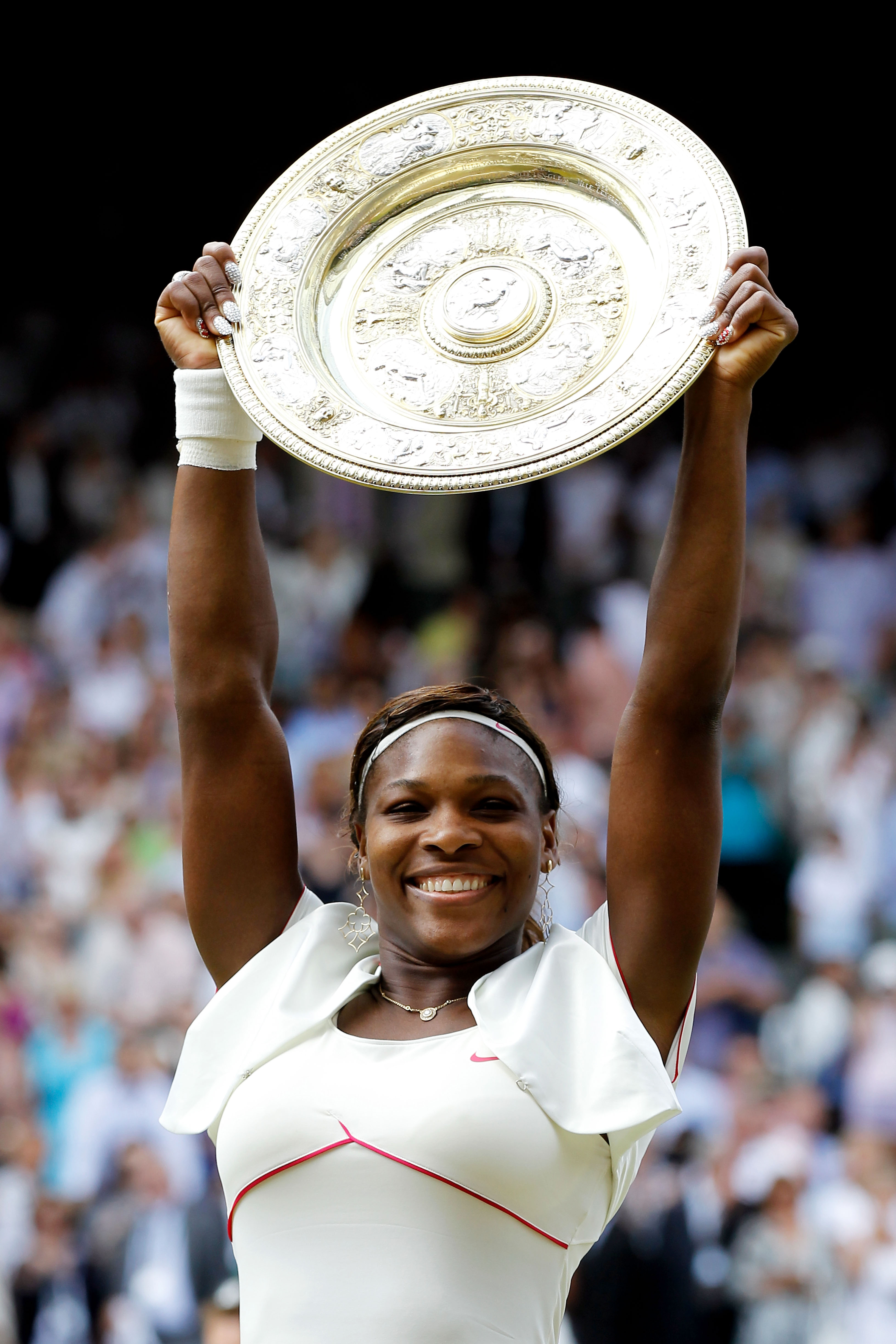 Serena Williams after she won Wimbledon in 2010.