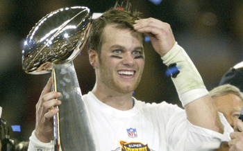 01 Feb 2004: Tom Brady of the New England Patriots during the New