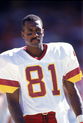 SAN FRANCISCO - SEPTEMBER 16:  Wide receiver Art Monk #81 of the Washington Redskins looks on during a NFL game against the San Francisco 49ers at Candlestick Park on September 16, 1990 in San Francisco, California.  The 49ers won 26-13.  (Photo by Otto G