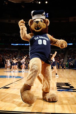 NEW ORLEANS - MARCH 18:  The mascot of the Old Dominion Monarchs performs during the game against the Notre Dame Fighting Irish during the first round of the 2010 NCAA men�s basketball tournament at the New Orleans Arena on March 18, 2010 in New Orleans,