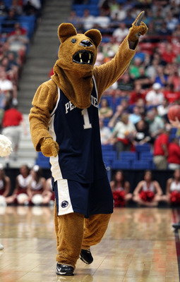 TUCSON, AZ - MARCH 17:  The mascot for the Penn State Nittany Lions performs during their game against the Temple Owls in the second round of the 2011 NCAA men's basketball tournament at McKale Center on March 17, 2011 in Tucson, Arizona.  (Photo by Chris