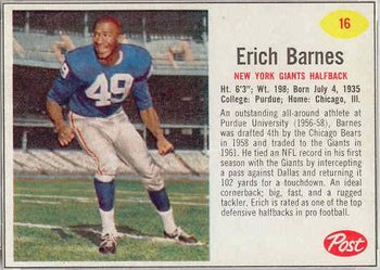 Erich Barnes, Star Defensive Back for the 1960s Giants, Dies at 86 - The  New York Times