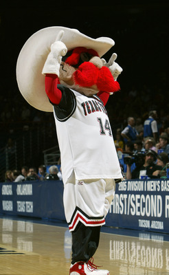 TUCSON, AZ - MARCH 19:  The mascot of the Texas Tech University Red Raiders performs during an intermission in the game against the Gonzaga University Bulldogs during the second round of the NCAA Men's Basketball Championship on March 19, 2005 in McKale C