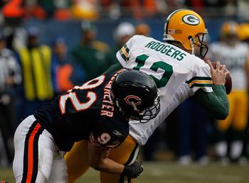 Chicago Bears linebacker Hunter Hillenmeyer (92) during the Bears