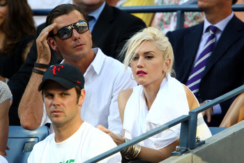 NEW YORK - SEPTEMBER 14:  Singer Gwen Stefani (R) and husband, singer Gavin Rossdale, at the match between Roger Federer of Switzerland and Juan Martin Del Potro of Argentina on day fifteen of the 2009 U.S. Open at the USTA Billie Jean King National Tenni
