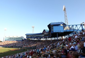 The stands at Rosenblatt were packed like never before when Nebraska made its first CWS apperance.