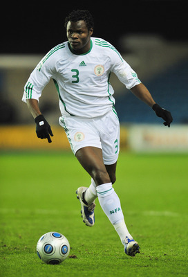 LONDON - FEBRUARY 11:  Taiye Taiwo of Nigeria in action during the International friendly match between Nigeria and Jamaica at the Den on Feruary 11, 2009 in London, England.  (Photo by Mike Hewitt/Getty Images)